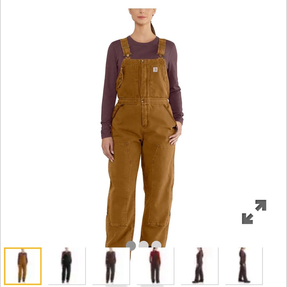 Carhartt LooseFit Weathered Duck insulated Biberall NWT size regular 2x